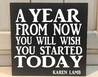 inspirational sign, don't procrastinate, motivational sign, resolution, coworker gift, BFF gift
