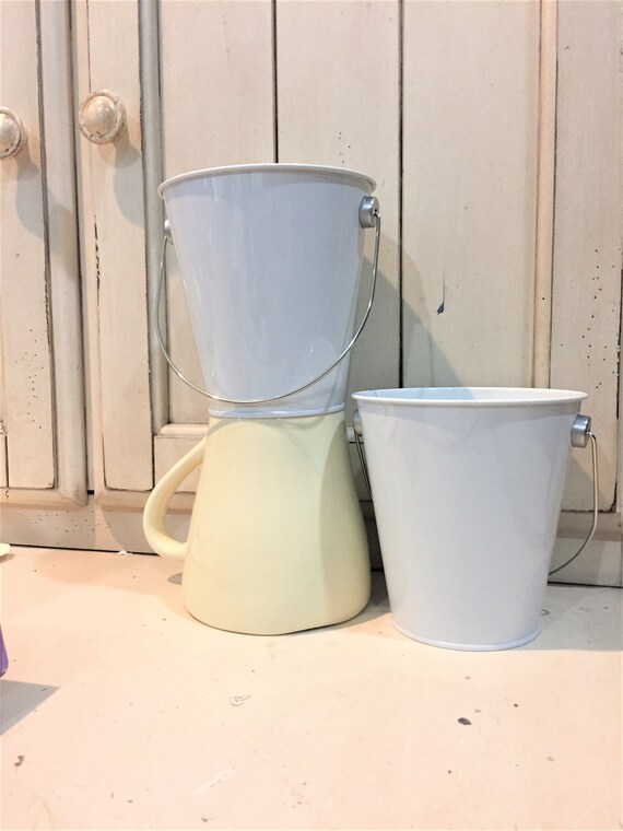 Outdoor Ashtray 4 X 4 Set Of 2 Metal Bucket Metal Ashtray Etsy