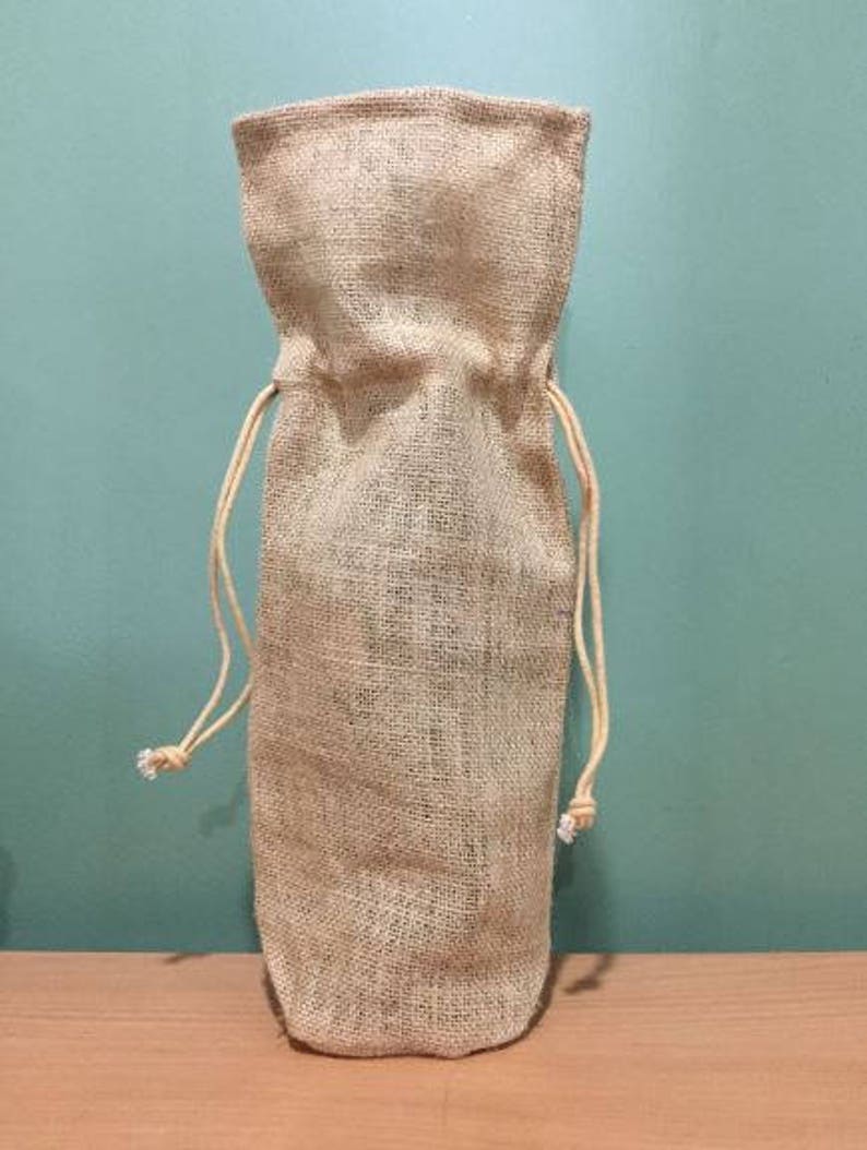 Burlap gift bag mother of the groom gift wedding back burlap wine bag wedding gift