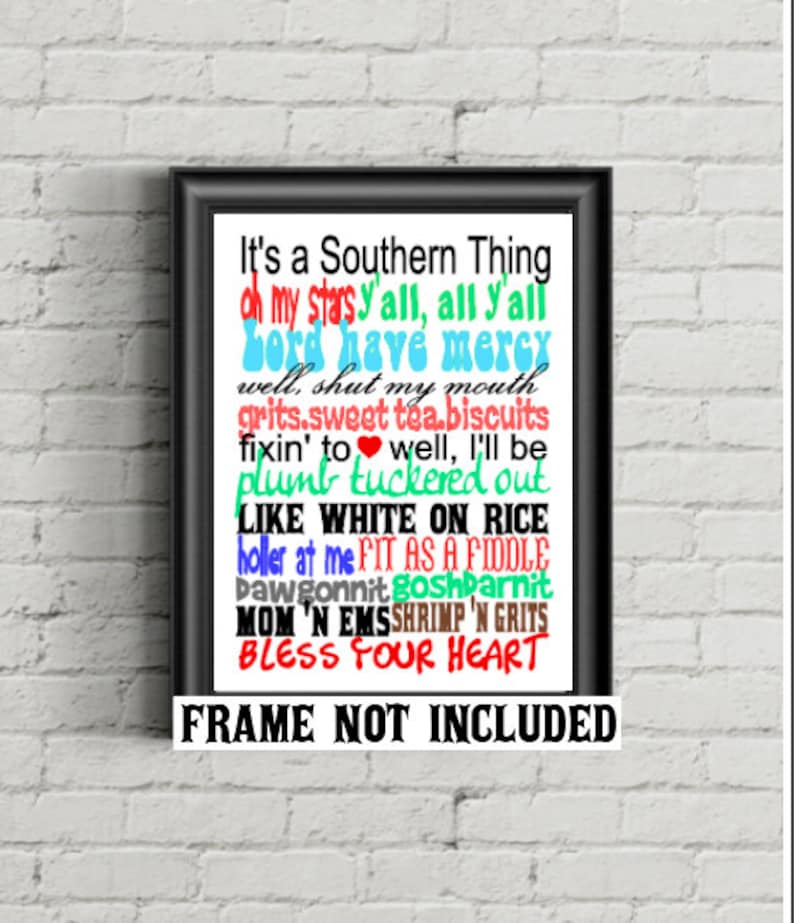 Southern Sayings Southern Quotes Art Print Bless Your - Etsy