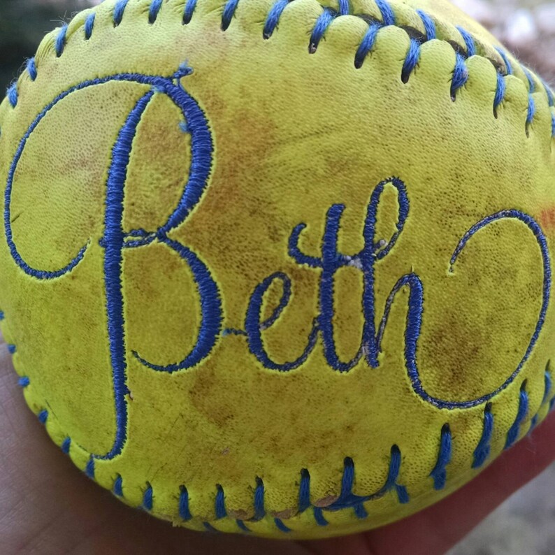 Personalized, Softball, Monogram, Baseball, Keepsake Ball, Embroidered