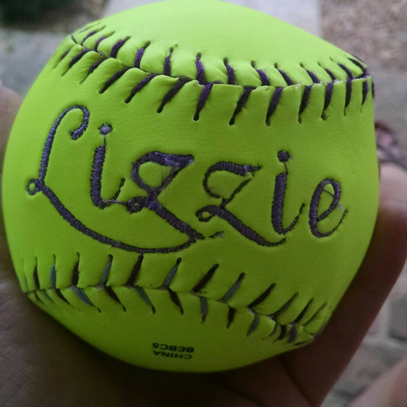 Personalized, Softball, Monogram, Baseball, Keepsake Ball, Embroidered