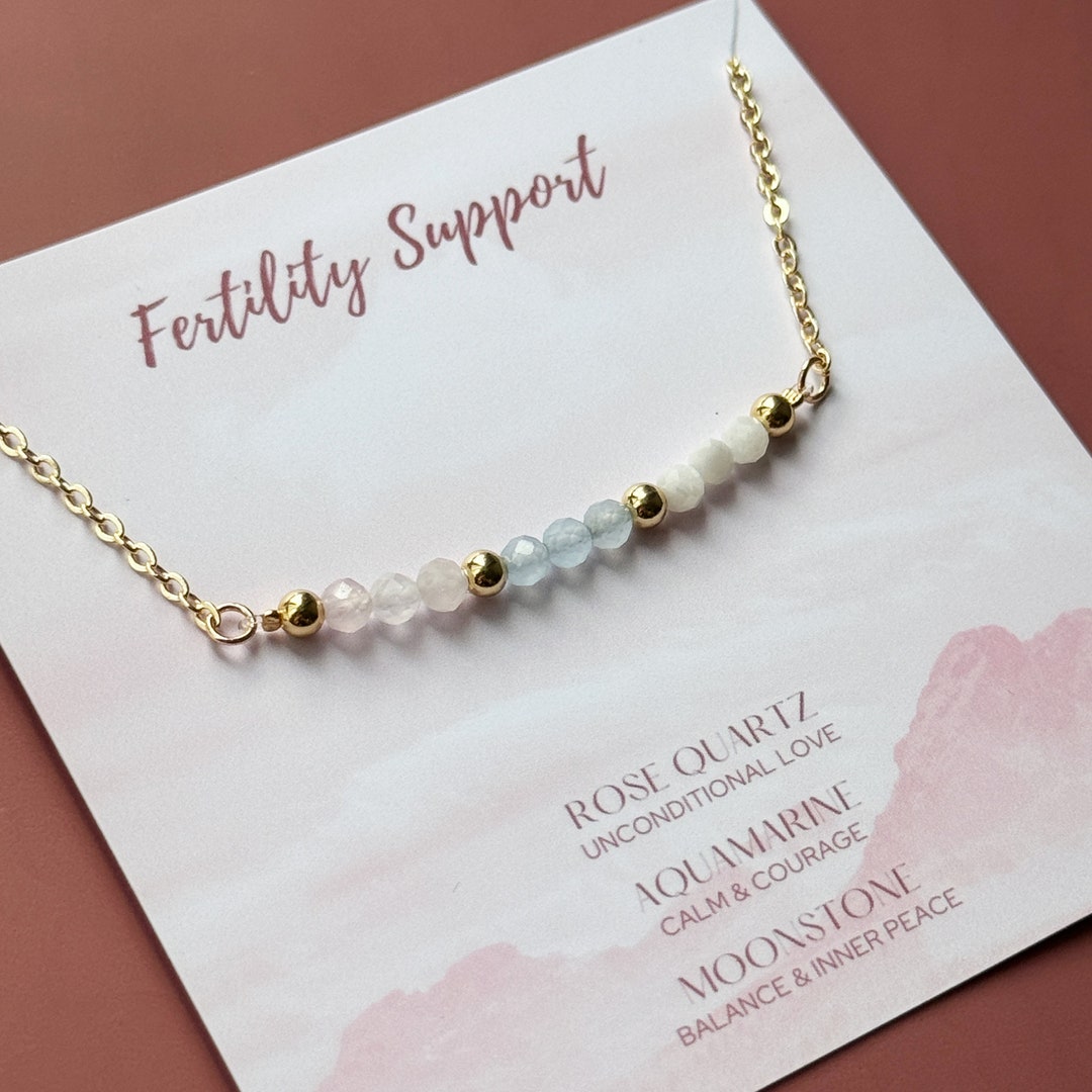 Fertility Pregnancy Support Crystal Necklace｜3mm Rose Quartz