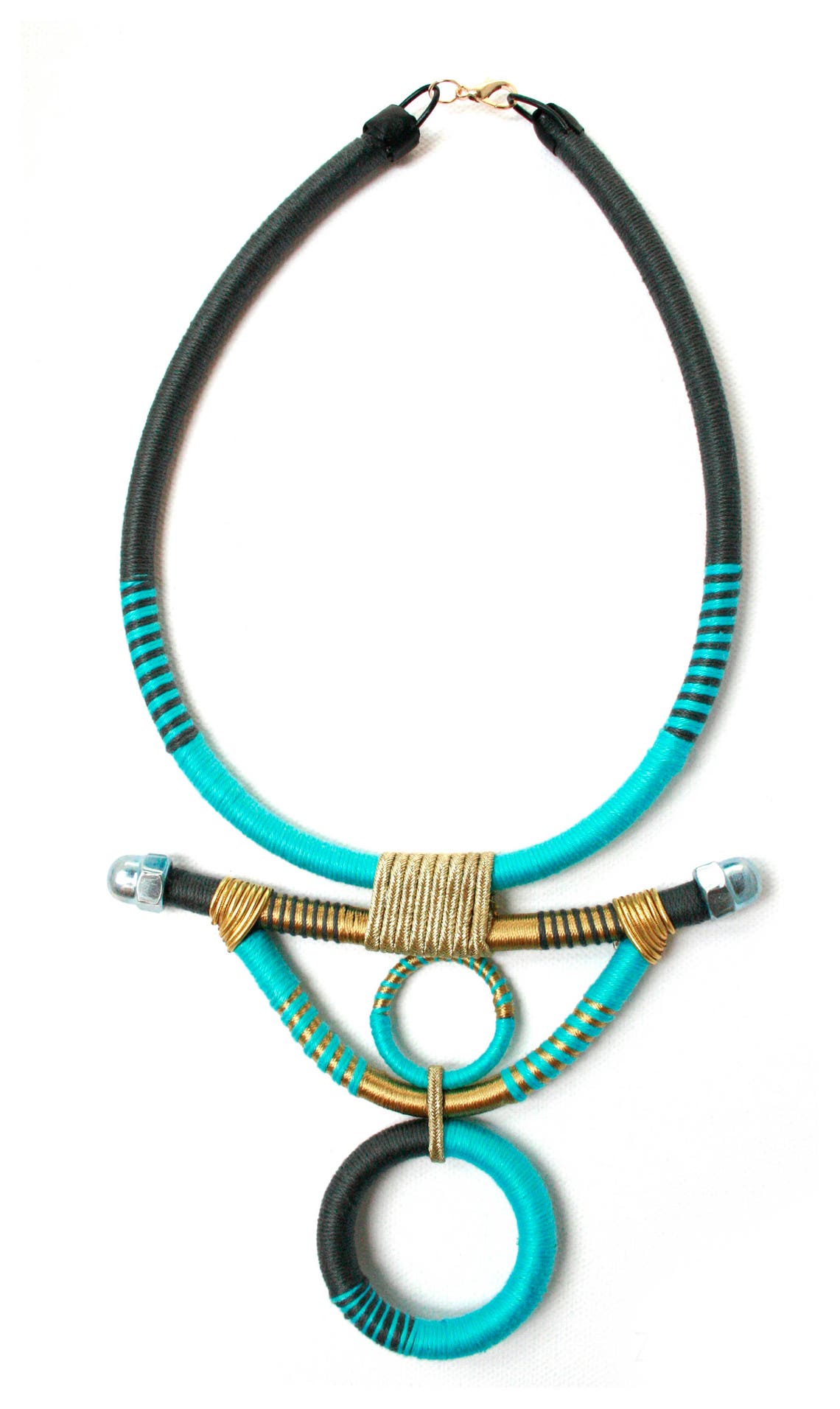 ROYAL Statement Thread Hardware Necklace / African Royal Etsy