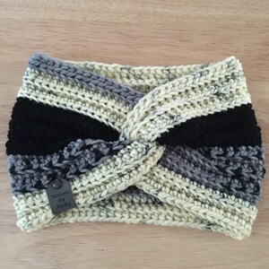 Twist Turban Style Handmade Crochet Ear Warmer | X-Style |Messy Bun | Adult size | Ready to ship | Multiple color options available