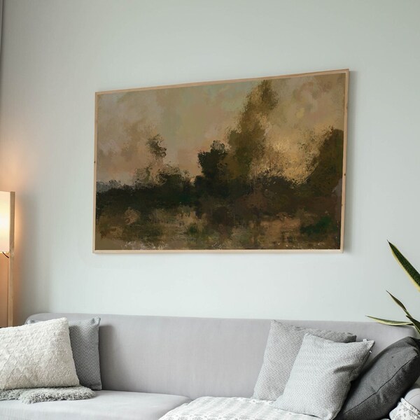 Large Minimalist Neutral Artwork Etsy