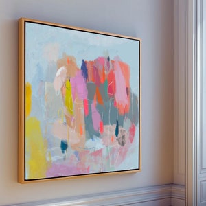 Original Abstract Painting on Canvas: Colorful Modern Wall Art