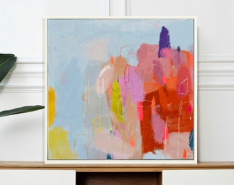 Colorful original abstract painting street art graffiti wall art by Camilo Mattis