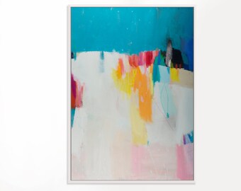 Acrylic Abstract Painting Colorful Wall Art, abstract wall art, geometric abstract art, by CamiloMattis
