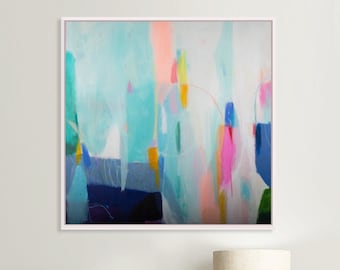 Original abstract painting on canvas, modern canvas abstract art, Colorful Painting, Living Room Decor, extra large wall art