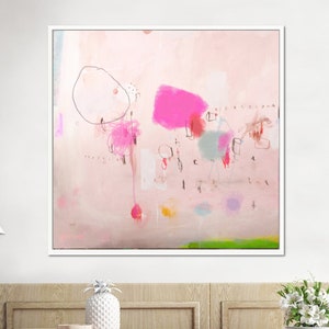 Blush pink apartment decor 24x36 art prints, 30x40 abstract wall art by Camilo Mattis
