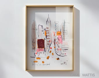 New York Canvas Print – NYC Skyline Wall Art, Cityscape Poster, Modern Wall Decor