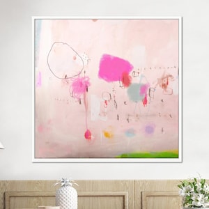 Blushroze appartementdecor 24 x 36 kunstafdrukken, 30 x 40 abstracte muurkunst