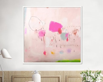 Blush pink apartment decor 24x36 art prints, 30x40 abstract wall art