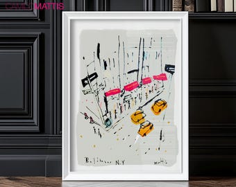 Balthazar New York Canvas Print – NYC Storefront, kitchen decor poster