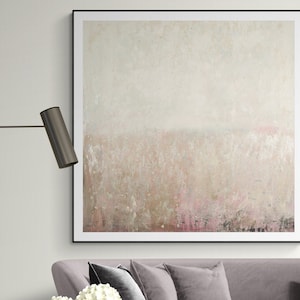 Beige White Wall art landscape print, neutral landscape, pastel landscape art by Camilo Mattis