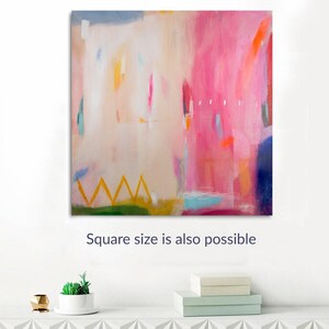 Pink Abstract Art Print: Modern Beige Wall Decor, Camilo Mattis image 4