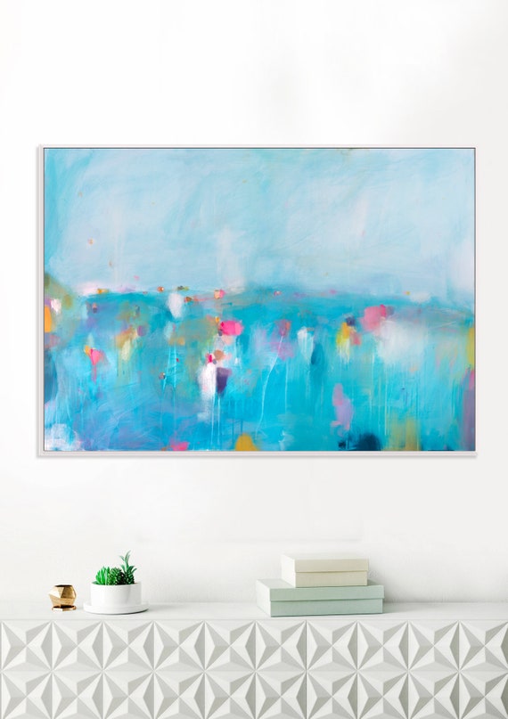 Extra Large Wall Art Coastal Art Gallery Wall Art Print Blue Etsy UK