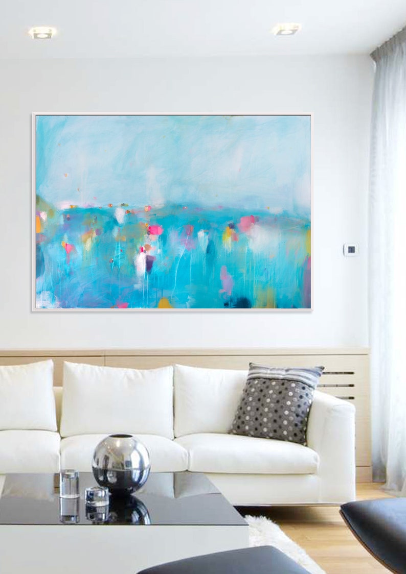 Extra Large Wall Art Coastal Art Gallery Wall Art Print Blue | Etsy