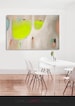 Apples in Green original abstract painting extra large wall art commision, chartreuse original abstract painting 