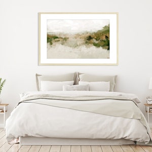 Sage Green Large Abstract Wall Art Landscape Painting, Art Work for ...