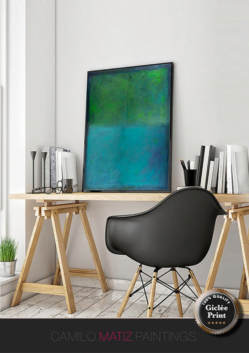 Teal Wall Art Print Large Canvas Art Abstract Art Print Canvas Etsy