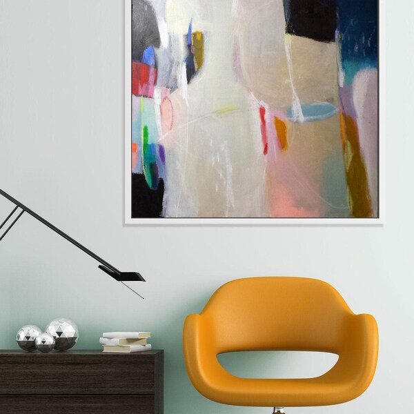 Abstract Geometric Art Print: Modern Canvas Wall Decor