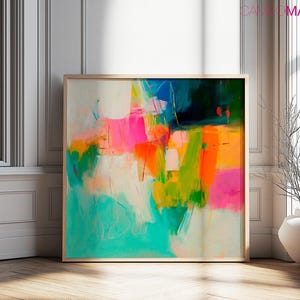 Colorful Abstract Art Print: Modern Funky Wall Decor