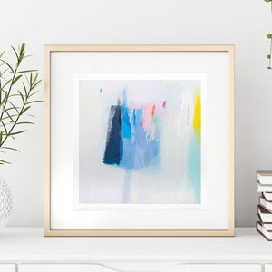 Small Colorful Abstract Painting: Modern Home Decor Art (10x10)