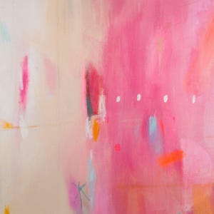 Pink Abstract Art Print: Modern Beige Wall Decor, Camilo Mattis image 8