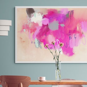 Urban street art Hot pink graffiti Abstract wall art, Wall Art Print, Abstract painting Digital download, Abstract vibrant painting