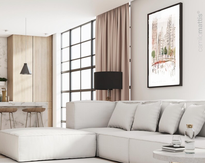 Rockefeller Center NYC Art Print, New York Skyline Wall Art Poster