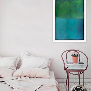 Teal wall art print Large canvas art Abstract art Print canvas prints mint green print by Camilo Mattis image 3