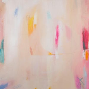 Pink Abstract Art Print: Modern Beige Wall Decor, Camilo Mattis image 7