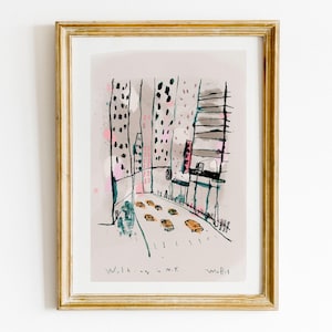 NYC Skizze Fine Art Kunstdruck, A3, art print, Kunstdruck, Poster