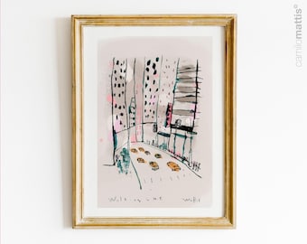 ニューヨークのストリート画、ニューヨークのアート、一方通行の絵