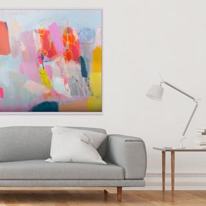 Sofa with a original painting on canvas by Camilo Mattis