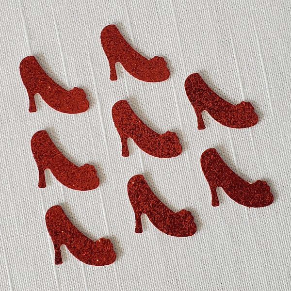 Ruby Slipper Confetti, Red Princess Shoes, Royal Baby Shower Decoration, Little Princess First 1st Birthday Party, Quinceanera Table Decor