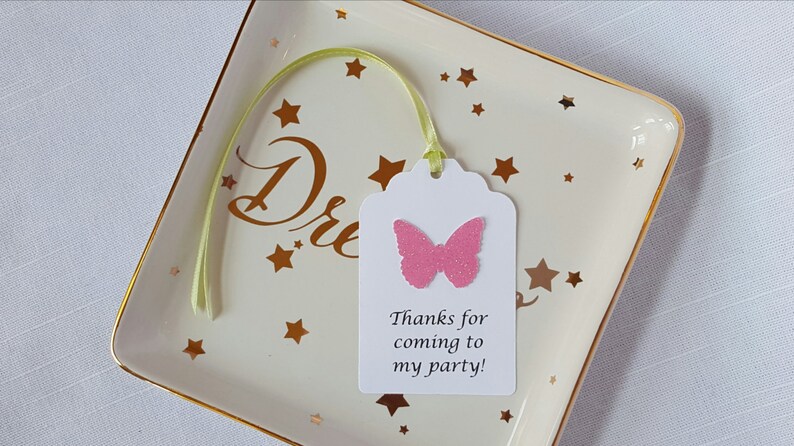 Pink Butterfly 'Gracias por venir a mi fiesta' - Etsy México