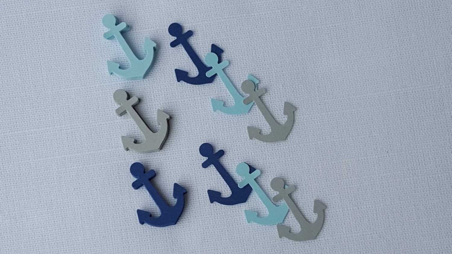 Anchor Confetti Light Blue Navy Blue & Grey 100 Pieces Etsy
