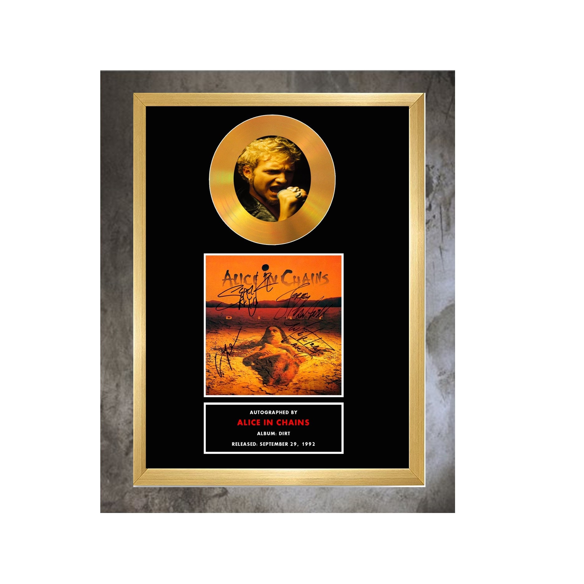 Signed Commemorative Replica, 9.5 " x  12.5", Frame is included. Black, gold or silver frame options. Autographed, Mancave Gift, Music