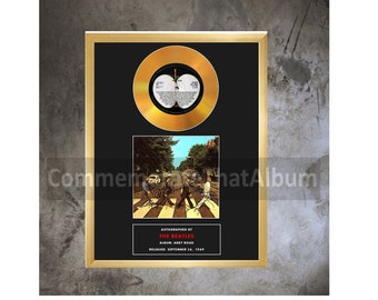 The Beatles &quot;Abbey Road&quot; Autographed Commemorative Display reprint, 10&quot; x 13&quot; display.