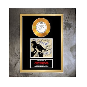 Bruce Springsteen autographed &quot;Born to Run&quot; replica display.  9.5&quot; x 12.5&quot; inches.  FRAME INCLUDED.