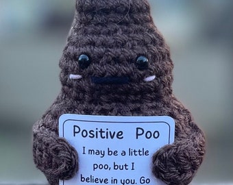 Emotional Support Poo/Handmade Crochet Poo/Custom Poo Gift/Christmas Poo Amigurumi/Stocking Stuffer