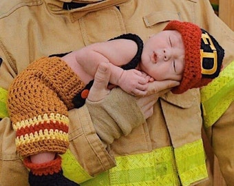 Firefighter Baby Photo prop / Halloween Costume
