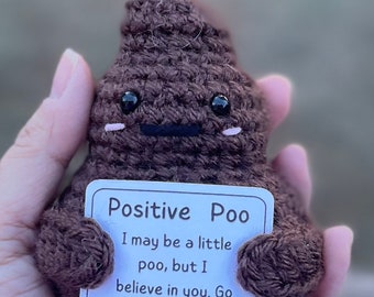 Emotional Support Poo/Handmade Crochet Poo/Custom Poo Gift/Christmas Poo Amigurumi/Stocking Stuffer