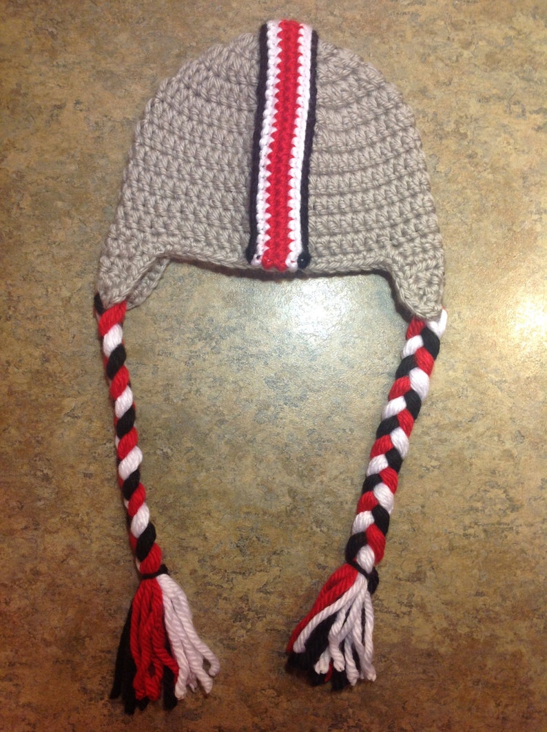 Football Helmet Hat With Tassels or Ear Holes Etsy