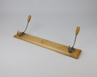 Mid Century 50s Coat Rack, Hook Rail