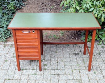 40s/50s original Soennecken desk, office cabinet, roller shutter cabinet, industrial desk, typewriter table