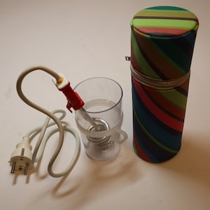 60s electric travel immersion heater with travel case